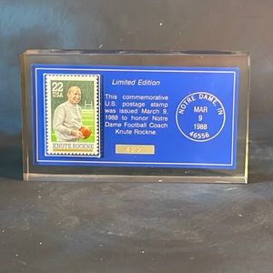 Limited Edition Knute Rockne Stamp